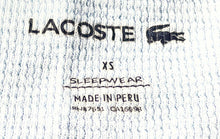 Load image into Gallery viewer, Lacoste Mens Light Blue Waffle-Knit Thermal Sleepwear Sleep Shirt Size XS
