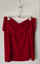 Load image into Gallery viewer, Unique Vintage Womens Red Velvet Off-The-Shoulder Pullover Blouse Top Size S/4
