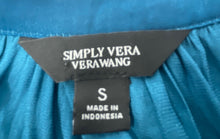 Load image into Gallery viewer, Authentic Simply Vera Vera Wang Womens Blue Long Sleeve Blouse Top Size Small
