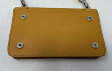 Load image into Gallery viewer, Nine West Womens Yellow Leather Detachable Strap Flap Over Crossbody Handbag
