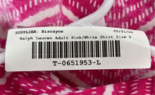 Load image into Gallery viewer, Lauren Ralph Lauren Womens Pink White Chevron 3/4 Sleeve Button-Up Shirt Size S
