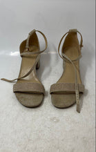 Load image into Gallery viewer, Michael Kors Womens Serena Flex Gold-Tone Block Heel Ankle Strap Sandals Size 10
