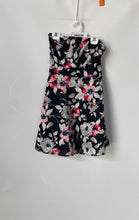Load image into Gallery viewer, Express Womens Multicolor Floral Sleeveless Strapless Fit &amp; Flare Dress Size 0
