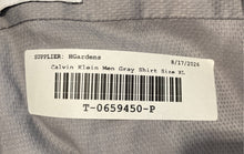 Load image into Gallery viewer, X Calvin Klein Mens Gray Long Sleeve Stretch Dress Shirt Size XL 17-17.5 34/35
