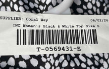 Load image into Gallery viewer, INC International Concepts Womens Black &amp; White Printed Blouse Top Size S
