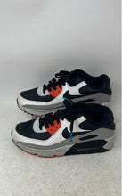Load image into Gallery viewer, Nike Kids Air Max 90 Black White Orange Leather Lace-Up Sneaker Shoes Size 5.5Y
