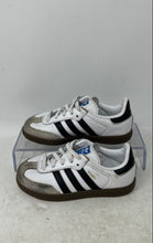 Load image into Gallery viewer, Adidas Kids Samba OG IE3679 White Black Slip-On Low Top Sneaker Shoes Size 8K
