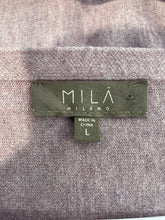 Load image into Gallery viewer, Mila Milano Womens Purple Long Sleeve Round Neck Blouse Top Size Large
