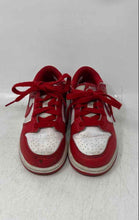 Load image into Gallery viewer, Nike Kids Dunk Low White Red Low Top Lace-Up Sneaker Shoes Size 1Y
