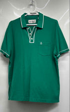 Load image into Gallery viewer, Penguin Mens Green Cotton Spread Collar Short Sleeve Polo Shirt Size Large
