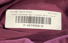 Load image into Gallery viewer, Armani Exchange Mens Purple Colorblock Graphic Logo Short Sleeve T-Shirt Size M
