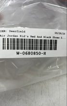 Load image into Gallery viewer, Nike Boys Air Jordan 1 Mid Red And Black Leather Sneakers Shoes Size 1.5Y
