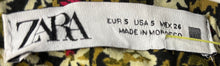 Load image into Gallery viewer, Zara Womens Green Pink Floral Print Wide Strap Slit Midi A-Line Dress Size Small

