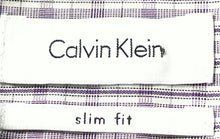 Load image into Gallery viewer, Calvin Klein Mens Purple Long Sleeve Slim Fit Dress Shirt Size XL 17-17.5 34/35
