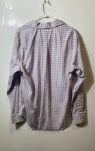 Load image into Gallery viewer, Banana Republic Mens Purple Plaid Classic Fit Non-Iron Dress Shirt Sz M 15-15.5
