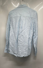 Load image into Gallery viewer, Zara Mens Blue Striped Long Sleeve Regular Fit Button-Up Shirt Size S
