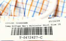 Load image into Gallery viewer, Tommy Hilfiger Mens Multicolor Check Long Sleeve Spread Collar Dress Shirt Sz 16
