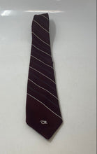Load image into Gallery viewer, Oscar De La Renta Mens Burgundy Striped Adjustable Long Formal Designer Tie
