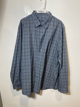 Load image into Gallery viewer, Tasso Elba Mens Blue Geometric Print Cotton Long Sleeve Button-Up Shirt Size XXL
