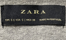 Load image into Gallery viewer, Zara Mens Gray And Black Long Sleeve Crew Neck Pullover Sweatshirt Size Small
