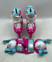 Load image into Gallery viewer, Chicago Skates Kids Multicolor Inline Skates Size S 10-13 With Protective Gear
