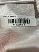 Load image into Gallery viewer, Calvin Klein Mens White Long Sleeve Slim Fit Stretch Dress Shirt Size L 16
