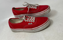 Load image into Gallery viewer, Vans Unisex Authentic Red Round Toe Lace-Up Sneaker Shoes Size W8-M6.5
