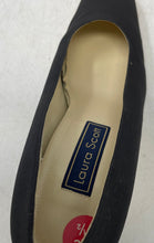 Load image into Gallery viewer, Laura Scott Womens Black Square Toe Slip-On Block Pump Heels Size 9.5M
