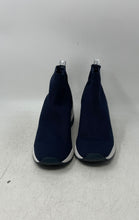 Load image into Gallery viewer, Michael Kors Womens Skyler Blue Round Toe Wedge Heel Sock Sneaker Shoes Size 8 M
