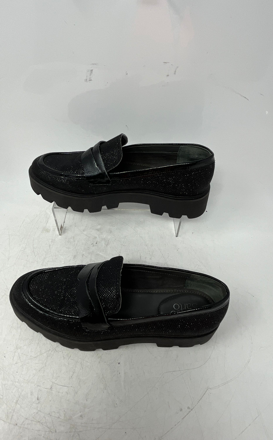 Franco Sarto Womens Balin Black Slip-On Penny Loafer Shoes Size 8.5 M