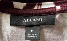 Load image into Gallery viewer, Alfani Womens Wine Red White Short Sleeve Pullover Blouse Top Size XL
