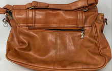 Load image into Gallery viewer, MSK Womens Brown Leather Inner Pockets Shoulder Flap Crossbody Handbag
