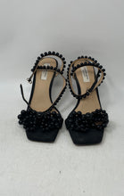 Load image into Gallery viewer, Antonio Melani X Courtney Grow Womens Black Leather Ankle Strap Heels Size 8.5M
