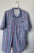 Load image into Gallery viewer, Columbia Mens Multicolor Plaid Print Cotton Short Sleeve Button-Up Shirt Size XL
