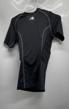 Load image into Gallery viewer, Adidas Mens Black Techfit Short Sleeve Padded Compression Football Shirt Size M
