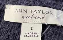 Load image into Gallery viewer, Ann Taylor Womens Blue Weekend V-Neck Sleeveless Button Front Vest Sweater Sz S
