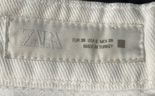 Load image into Gallery viewer, Zara Womens White High Rise Side Embroidered Straight Leg Trouser Pants Size 6
