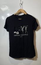 Load image into Gallery viewer, Authentic Armani Exchange Womens Black Short Sleeve Pullover T-Shirt Size Small
