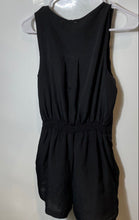 Load image into Gallery viewer, Express Womens Black Sleeveless V-Neck Front Zipper One-Piece Romper Size 6
