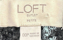 Load image into Gallery viewer, Loft Womens Green Black Plaid Tweed Back Zip Short Mini Skirt Size 00P
