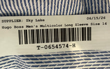 Load image into Gallery viewer, Hugo Boss Mens Multicolor Printed Long Sleeve Collared Dress Shirt Size 16
