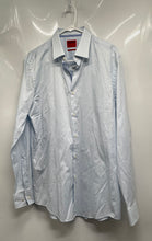 Load image into Gallery viewer, Hugo Boss Mens Blue Cotton Slim Fit Collared Long Sleeve Dress Shirt Size 16.5
