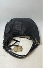 Load image into Gallery viewer, Alyssa Womens Black Faux Leather Inner Pocket Zipper Shoulder Hobo Bag With Tags
