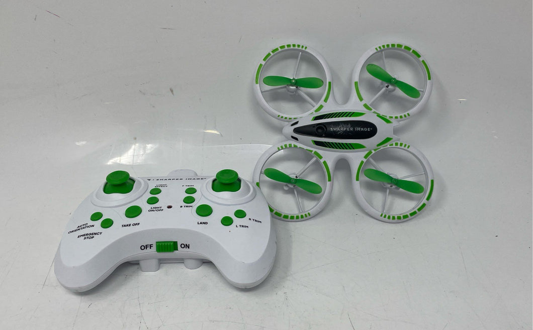 Sharper Image 1012182 White Drone Camera Quadcopter w/ Controller Needs Battery