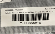 Load image into Gallery viewer, Calvin Klein Mens Gray Red Plaid Print Long Sleeve Collared Button-Up Shirt XL
