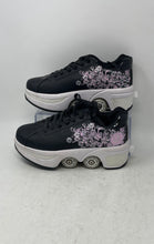 Load image into Gallery viewer, Unbranded Womens Black Pink 2-In-1 Retractable Roller Skates Sneaker Shoes EU 35
