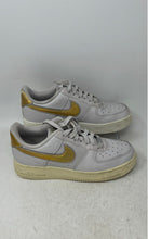 Load image into Gallery viewer, Nike Womens Air Force 1 Low AR0642-001 White &amp; Gold Sneaker Shoes Size 7.5
