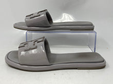 Load image into Gallery viewer, Authentic Tory Burch Womens Gray Slide Sandals Size 7M Worn Dirty Damaged
