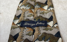 Load image into Gallery viewer, Lorenzo Selini Mens Multicolor Abstract Print Adjustable Designer Tie
