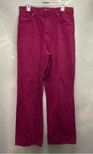 Load image into Gallery viewer, Zara Womens Fuchsia Denim Medium Wash Stretch Pockets Straight Leg Jeans Size 10
